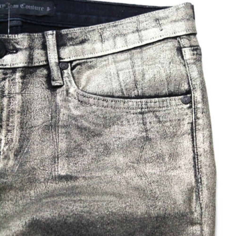 Juicy Jean Couture Metallic Gold Straight Leg 26 - Picture 5 of 8